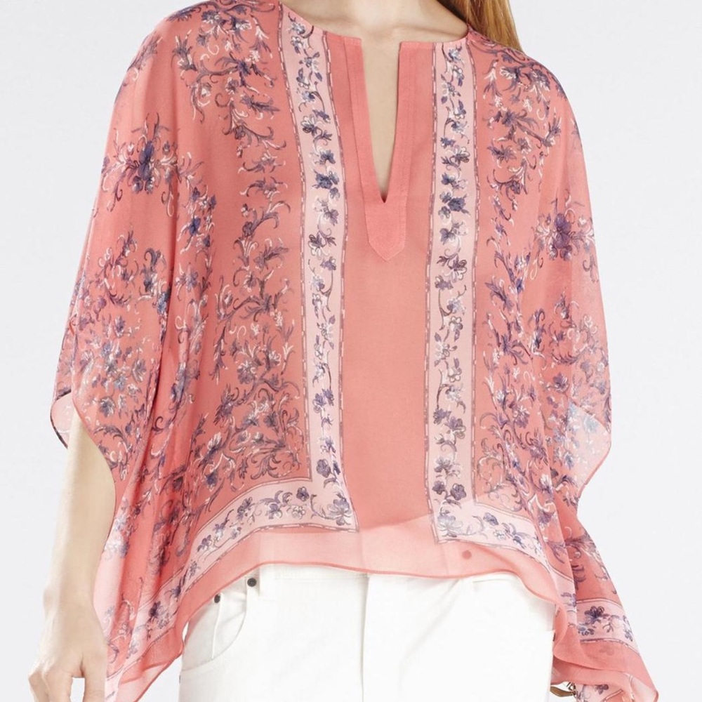Pink BCBG sheer shirt
